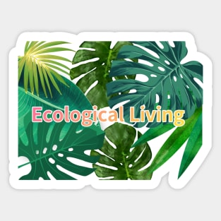 Eco-local living,palm tree,summer,summertime,summer season Sticker